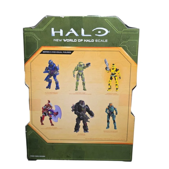 Halo Infinite Master Chief Series 3 Figure w/ Commando Rifle Grappleshot Sealed - Picture 5 of 5